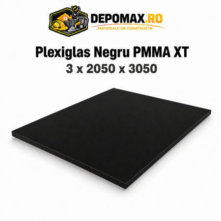 Plexiglas negru PMMA XT 3 x 2050 x 3050 mm